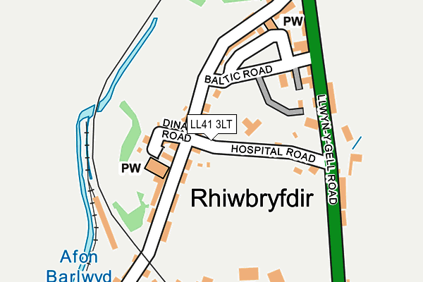 LL41 3LT map - OS OpenMap – Local (Ordnance Survey)