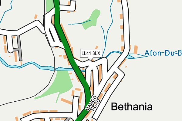 LL41 3LX map - OS OpenMap – Local (Ordnance Survey)