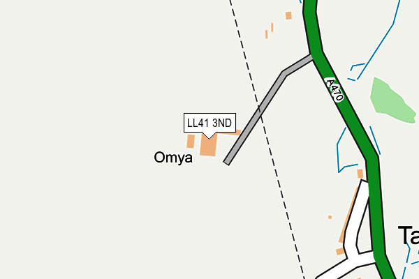 LL41 3ND map - OS OpenMap – Local (Ordnance Survey)
