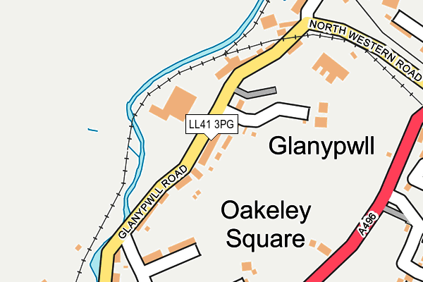 LL41 3PG map - OS OpenMap – Local (Ordnance Survey)