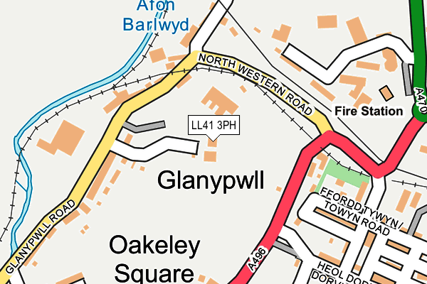 LL41 3PH map - OS OpenMap – Local (Ordnance Survey)