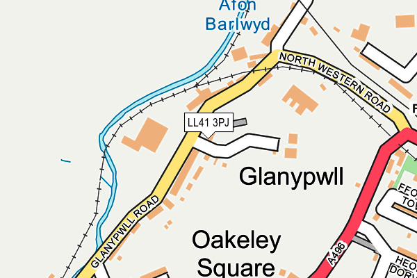 LL41 3PJ map - OS OpenMap – Local (Ordnance Survey)