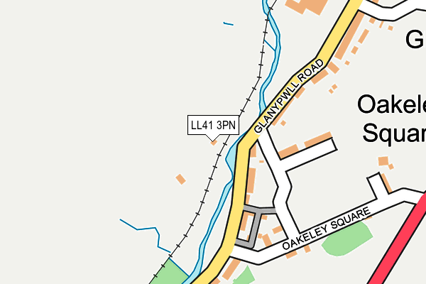 LL41 3PN map - OS OpenMap – Local (Ordnance Survey)