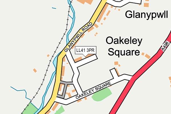 LL41 3PR map - OS OpenMap – Local (Ordnance Survey)