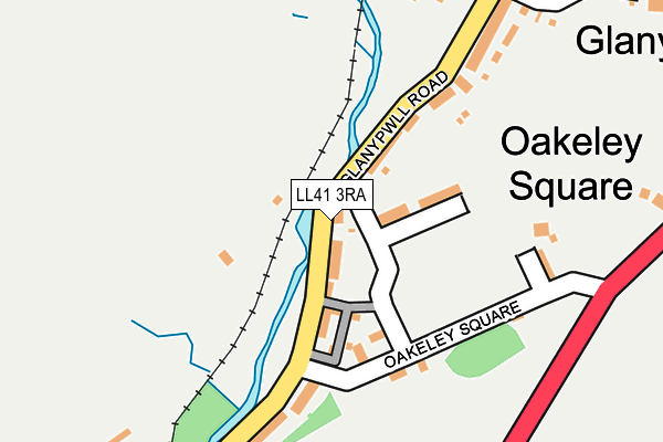 LL41 3RA map - OS OpenMap – Local (Ordnance Survey)