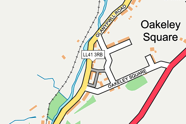 LL41 3RB map - OS OpenMap – Local (Ordnance Survey)