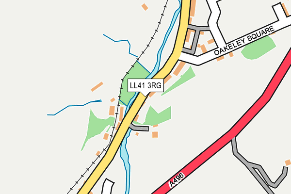 LL41 3RG map - OS OpenMap – Local (Ordnance Survey)