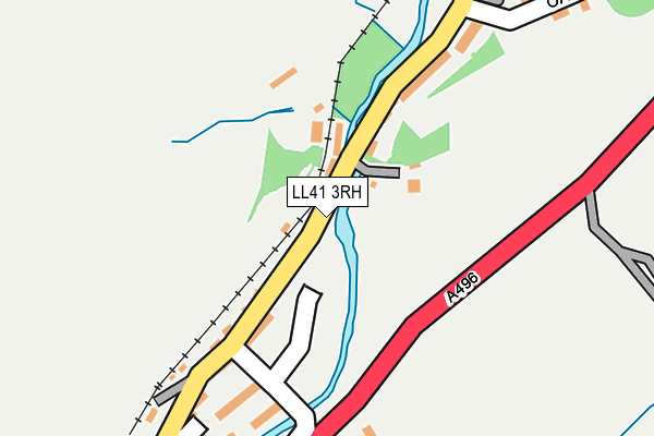 LL41 3RH map - OS OpenMap – Local (Ordnance Survey)