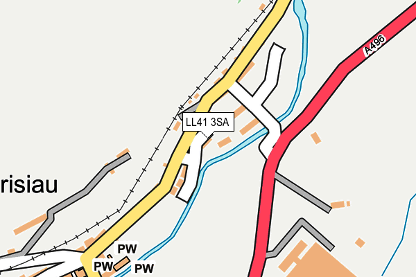 LL41 3SA map - OS OpenMap – Local (Ordnance Survey)