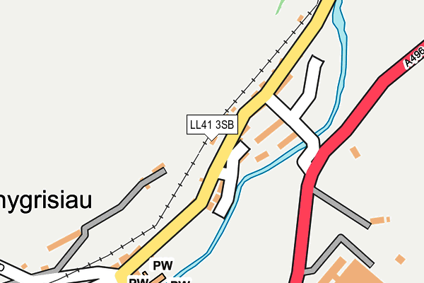 LL41 3SB map - OS OpenMap – Local (Ordnance Survey)