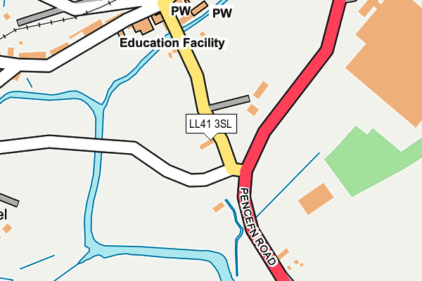 LL41 3SL map - OS OpenMap – Local (Ordnance Survey)