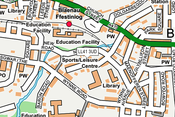 LL41 3UD map - OS OpenMap – Local (Ordnance Survey)