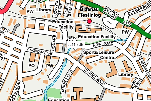 LL41 3UE map - OS OpenMap – Local (Ordnance Survey)