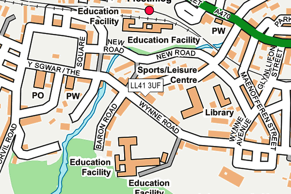 LL41 3UF map - OS OpenMap – Local (Ordnance Survey)