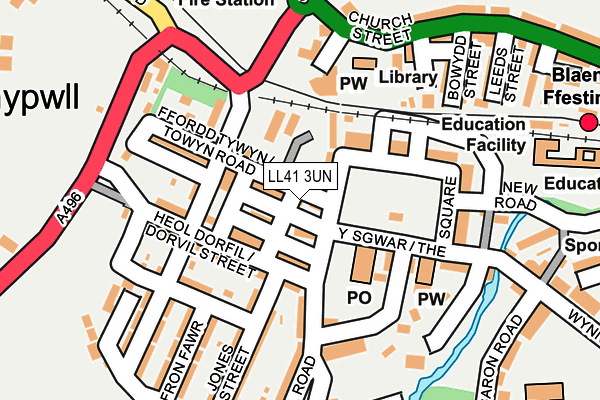 LL41 3UN map - OS OpenMap – Local (Ordnance Survey)