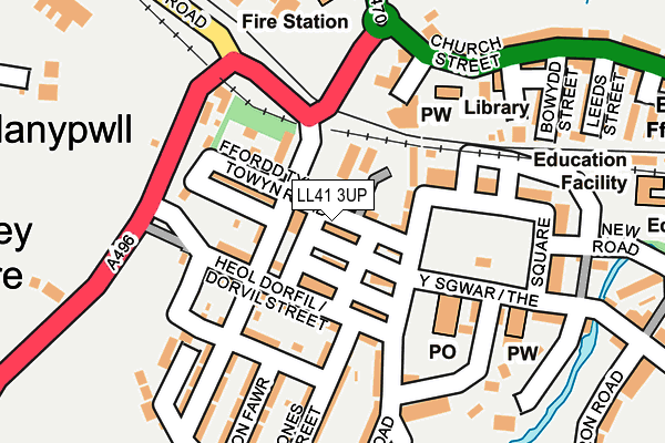 LL41 3UP map - OS OpenMap – Local (Ordnance Survey)