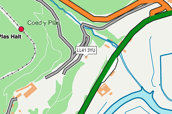 LL41 3YU map - OS OpenMap – Local (Ordnance Survey)
