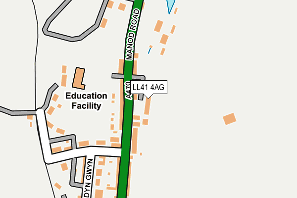 LL41 4AG map - OS OpenMap – Local (Ordnance Survey)