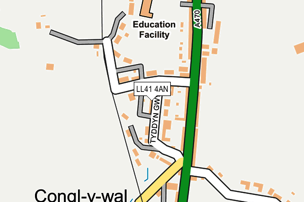 LL41 4AN map - OS OpenMap – Local (Ordnance Survey)