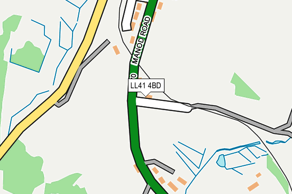 LL41 4BD map - OS OpenMap – Local (Ordnance Survey)