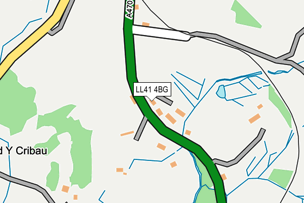 LL41 4BG map - OS OpenMap – Local (Ordnance Survey)