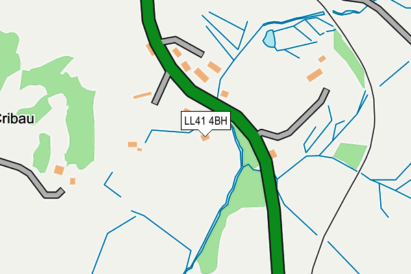 LL41 4BH map - OS OpenMap – Local (Ordnance Survey)