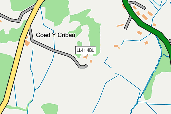 LL41 4BL map - OS OpenMap – Local (Ordnance Survey)