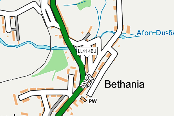 LL41 4BU map - OS OpenMap – Local (Ordnance Survey)