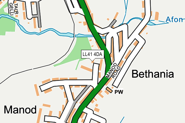 LL41 4DA map - OS OpenMap – Local (Ordnance Survey)