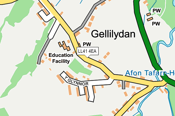 LL41 4EA map - OS OpenMap – Local (Ordnance Survey)