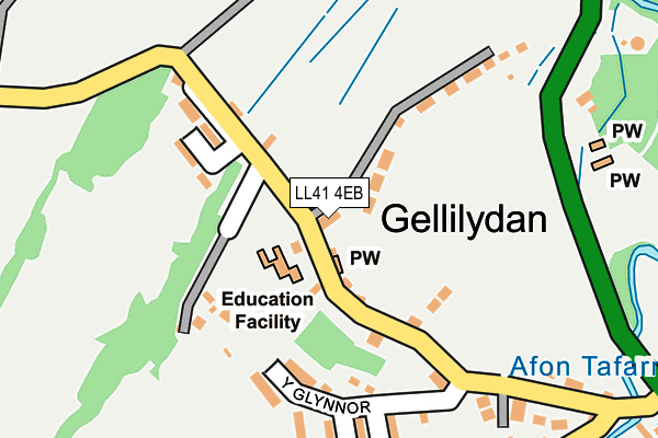 LL41 4EB map - OS OpenMap – Local (Ordnance Survey)