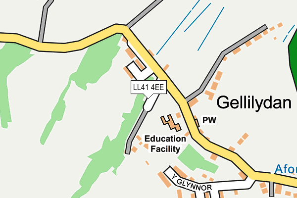 LL41 4EE map - OS OpenMap – Local (Ordnance Survey)