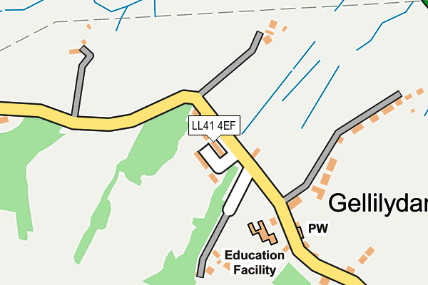 LL41 4EF map - OS OpenMap – Local (Ordnance Survey)