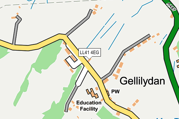 LL41 4EG map - OS OpenMap – Local (Ordnance Survey)