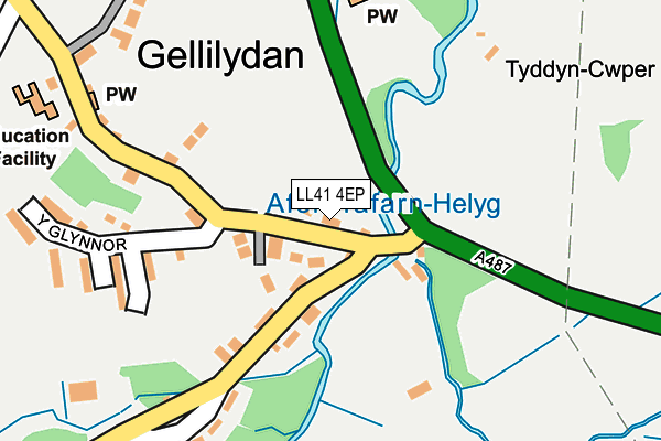 LL41 4EP map - OS OpenMap – Local (Ordnance Survey)