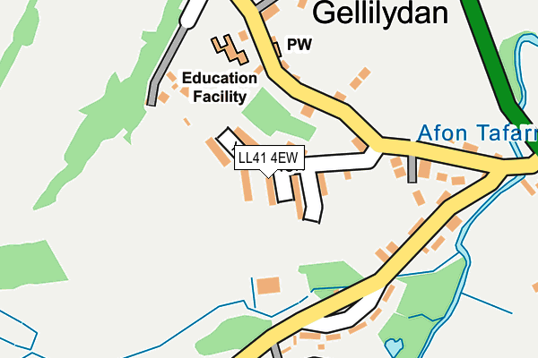 LL41 4EW map - OS OpenMap – Local (Ordnance Survey)