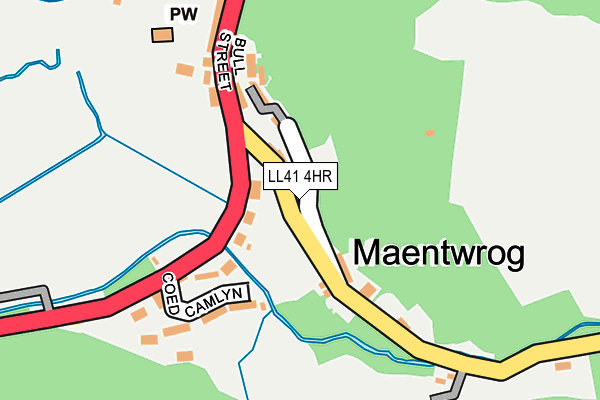 LL41 4HR map - OS OpenMap – Local (Ordnance Survey)