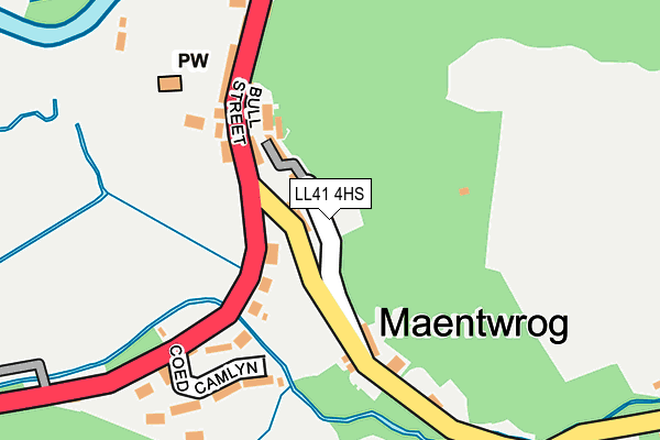 LL41 4HS map - OS OpenMap – Local (Ordnance Survey)