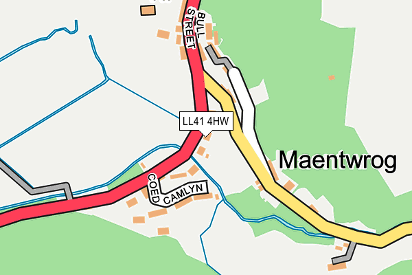 LL41 4HW map - OS OpenMap – Local (Ordnance Survey)