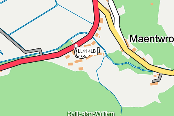 LL41 4LB map - OS OpenMap – Local (Ordnance Survey)