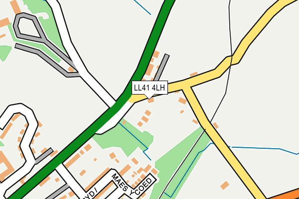 LL41 4LH map - OS OpenMap – Local (Ordnance Survey)