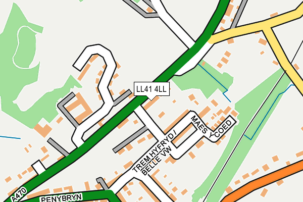 LL41 4LL map - OS OpenMap – Local (Ordnance Survey)