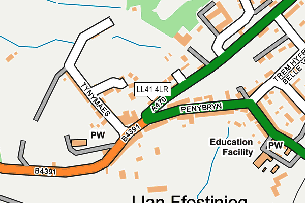 LL41 4LR map - OS OpenMap – Local (Ordnance Survey)