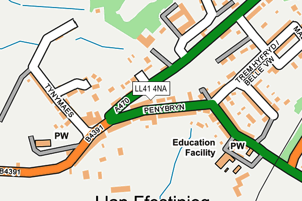 LL41 4NA map - OS OpenMap – Local (Ordnance Survey)