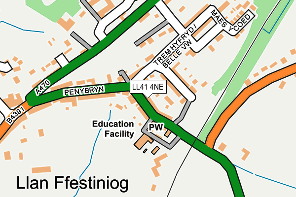 LL41 4NE map - OS OpenMap – Local (Ordnance Survey)