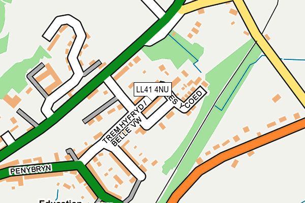 LL41 4NU map - OS OpenMap – Local (Ordnance Survey)