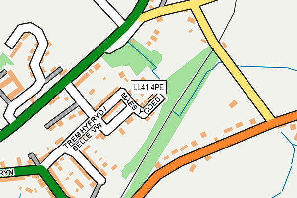 LL41 4PE map - OS OpenMap – Local (Ordnance Survey)