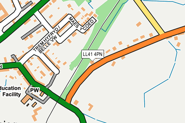 LL41 4PN map - OS OpenMap – Local (Ordnance Survey)