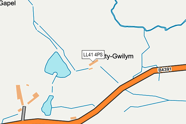 LL41 4PS map - OS OpenMap – Local (Ordnance Survey)