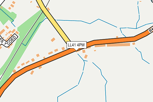 LL41 4PW map - OS OpenMap – Local (Ordnance Survey)